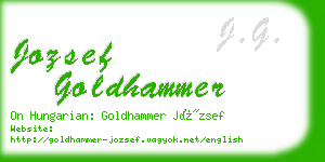 jozsef goldhammer business card